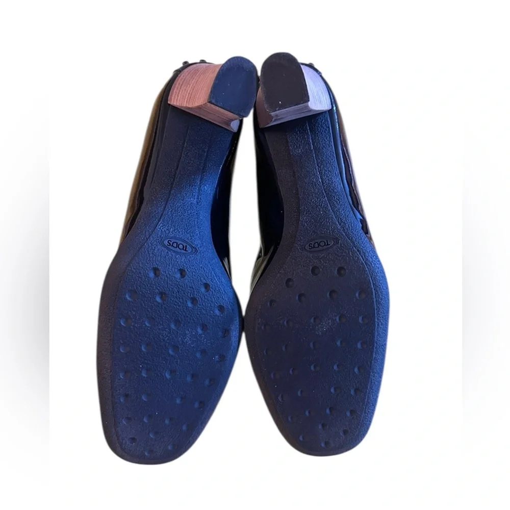 Tod's patent leather Heeled Loafers with Moccasin Toe